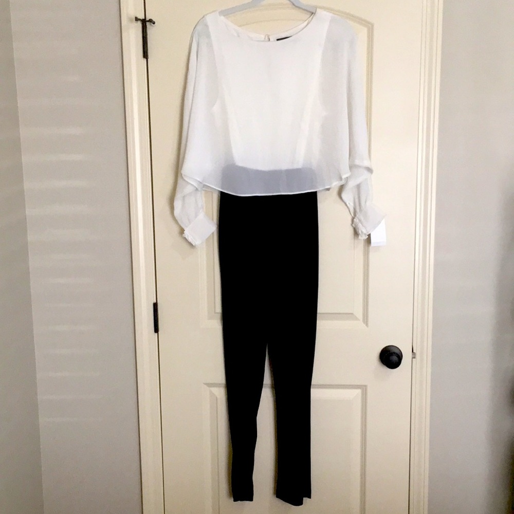 Black/Ivory Occasion Jumpsuit w/Pockets